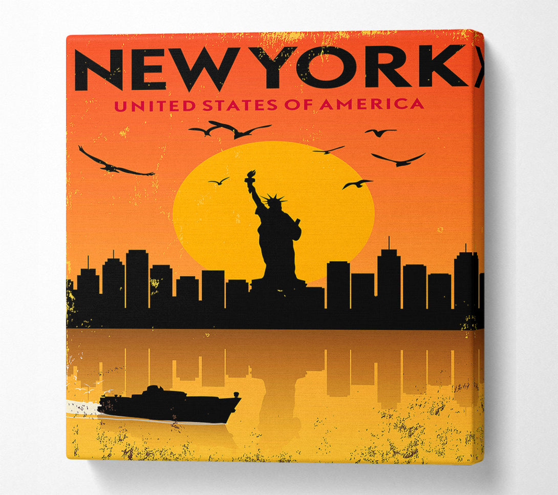  A Canvas Print of Statue of Liberty Poster Canvas Wall Art