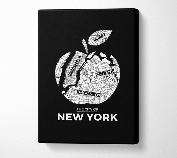  A Canvas Print of Retro map Of The City 10 Canvas Print