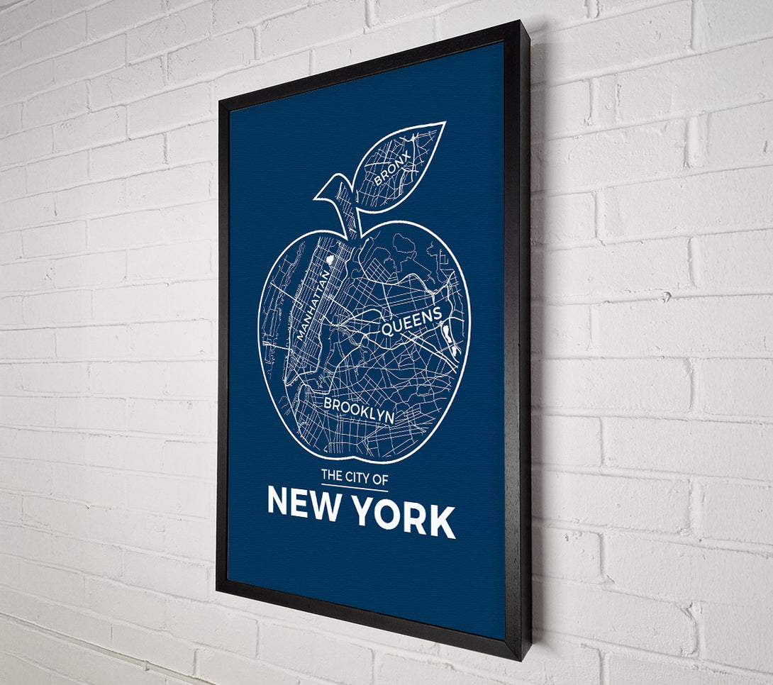  A Canvas Print of Retro map Of The City 8 Canvas Print