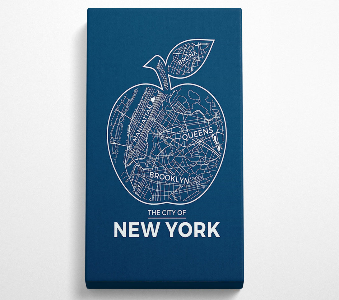  A Canvas Print of Retro map Of The City 8 Canvas Print