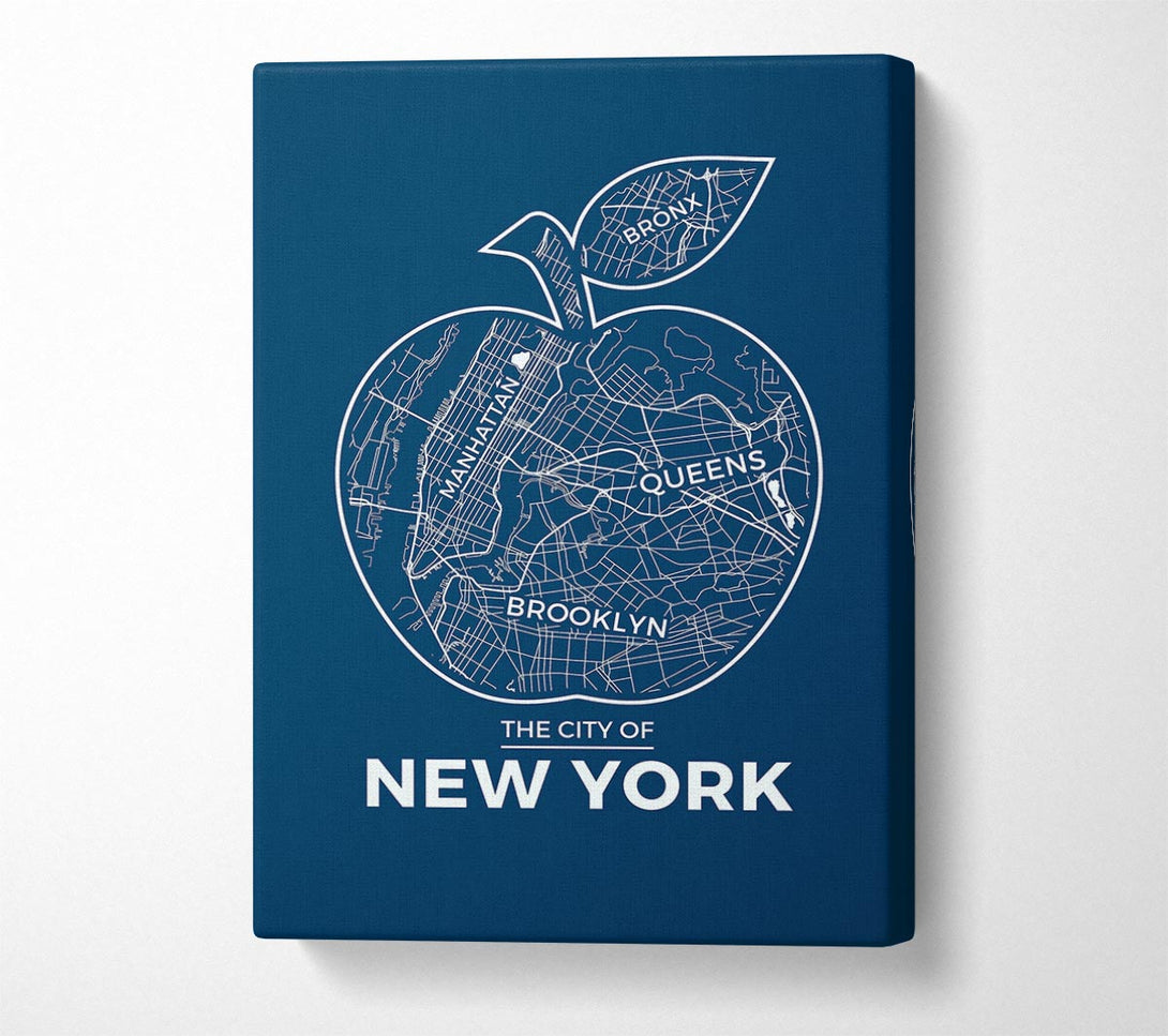  A Canvas Print of Retro map Of The City 8 Canvas Print
