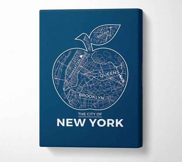  A Canvas Print of Retro map Of The City 8 Canvas Print