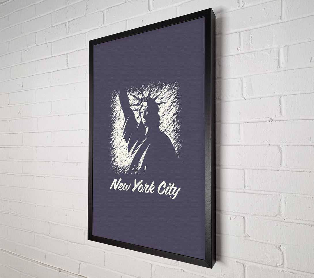  A Canvas Print of Statue of Liberty Outline Canvas Print