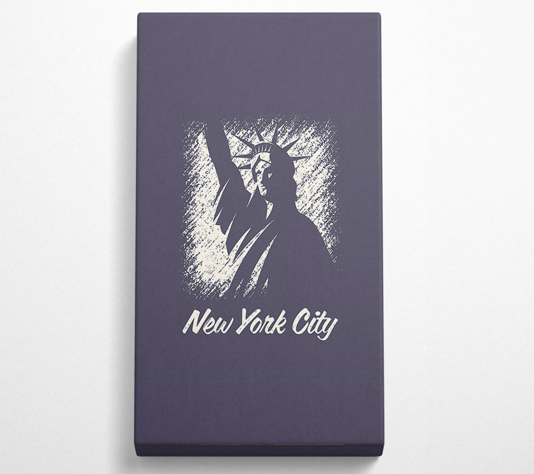  A Canvas Print of Statue of Liberty Outline Canvas Print