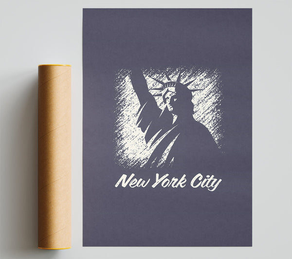 Statue Of Liberty Outline Print