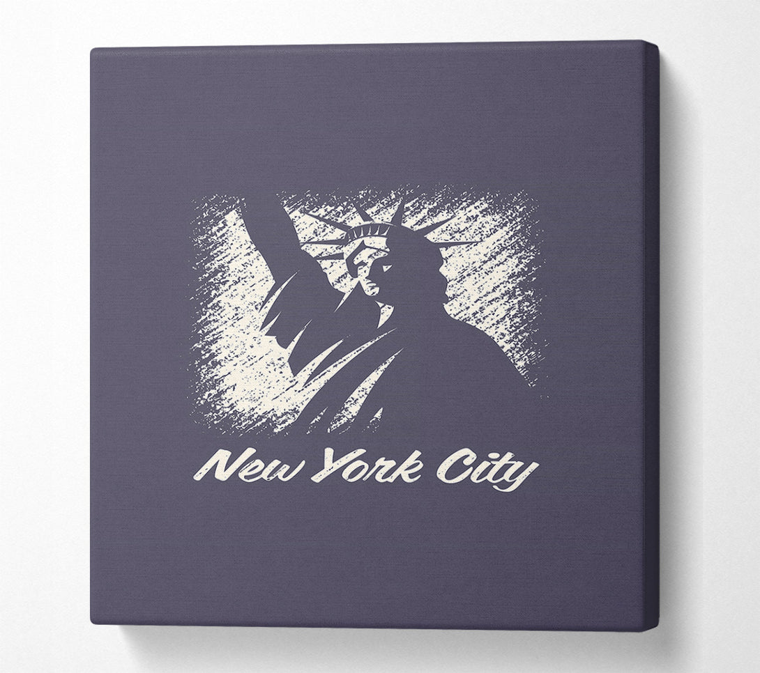  A Canvas Print of Statue of Liberty Outline Canvas Print