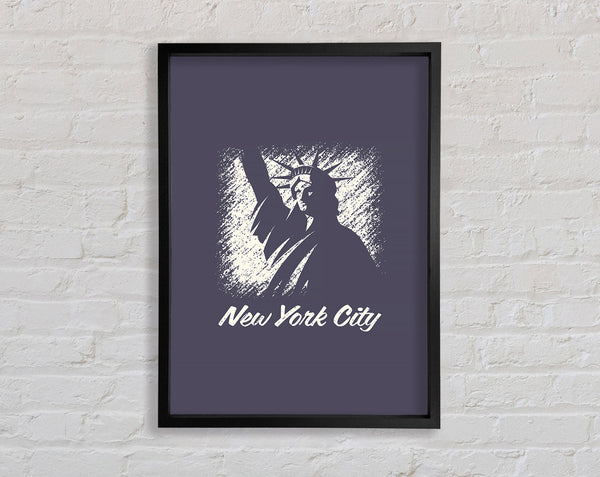 Statue of Liberty Outline Framed Print