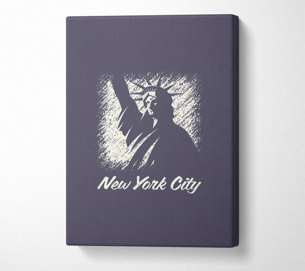  A Canvas Print of Statue of Liberty Outline Canvas Print