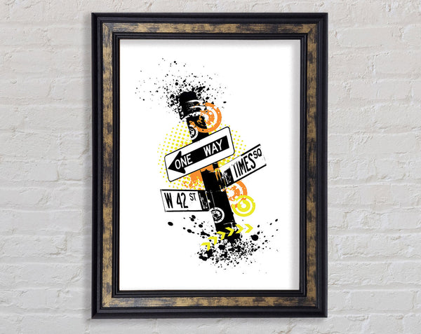 Funky Street Signs Framed Print