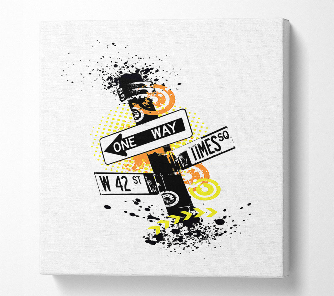  A Canvas Print of Funky Street Signs Canvas Wall Art