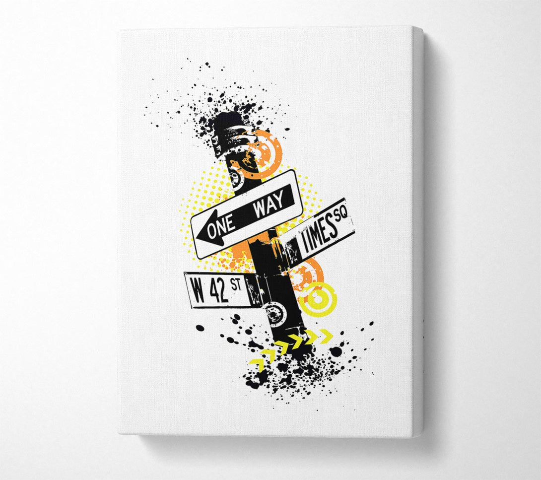  A Canvas Print of Funky Street Signs Canvas Wall Art