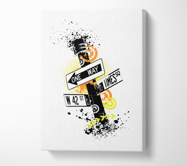  A Canvas Print of Funky Street Signs Canvas Wall Art