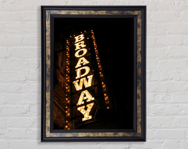 Broadway Lights Framed Print