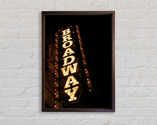 Broadway Lights Framed Print