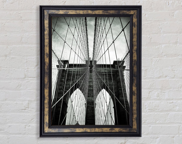 Brooklyn Bridge Arches Framed Print
