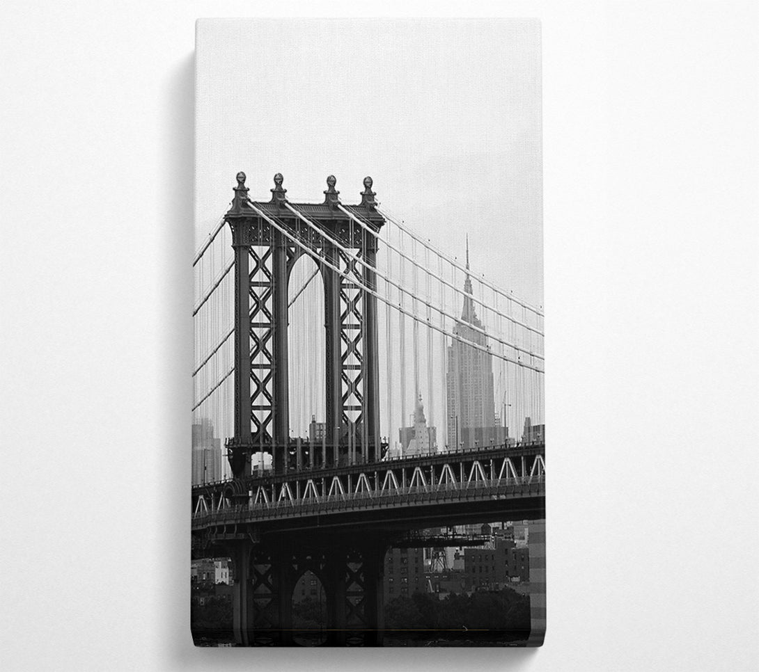 A Canvas Print of Empire State Through The Bridge Canvas Print