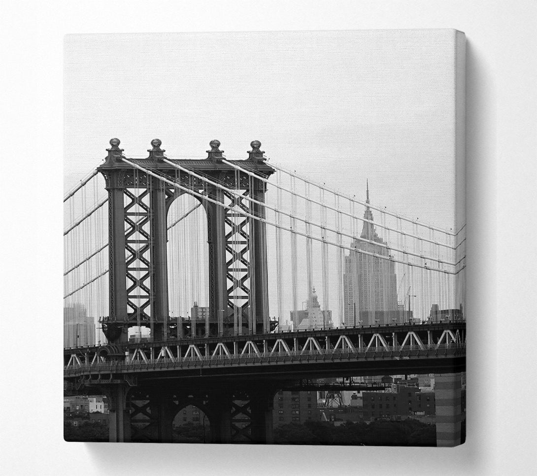  A Canvas Print of Empire State Through The Bridge Canvas Print