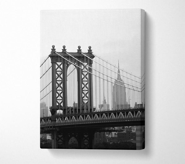  A Canvas Print of Empire State Through The Bridge Canvas Print