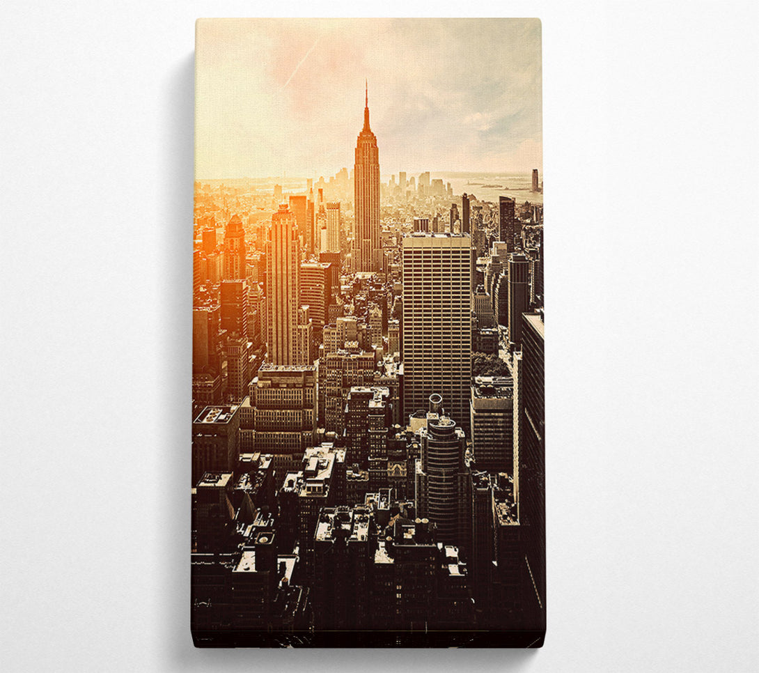  A Canvas Print of Empire State Building Sun Glow Canvas Print