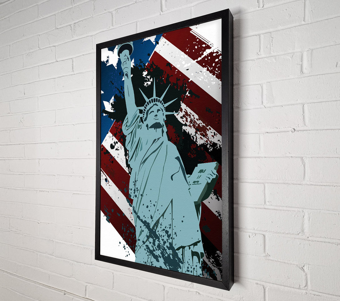  A Canvas Print of Retro Statue of Liberty Canvas Wall Art