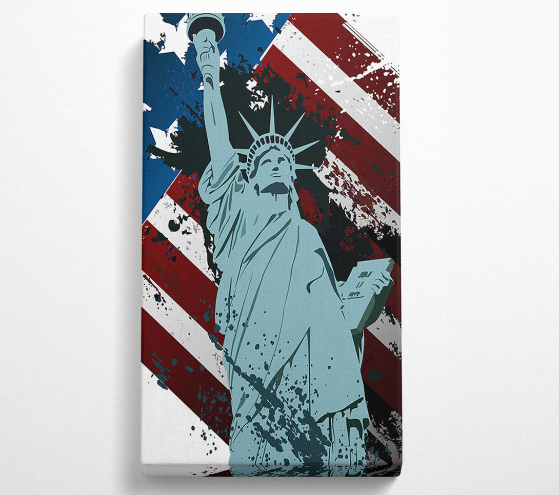  A Canvas Print of Retro Statue of Liberty Canvas Wall Art
