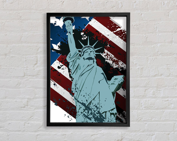 Retro Statue of Liberty Framed Print