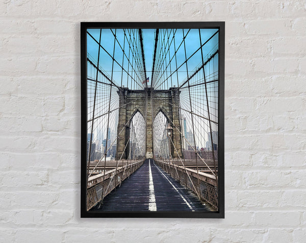 Structure Of Brooklyn Bridge 1 Framed Print