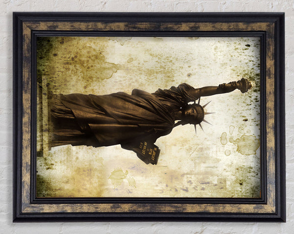 Vintage Statue of Liberty Framed Print