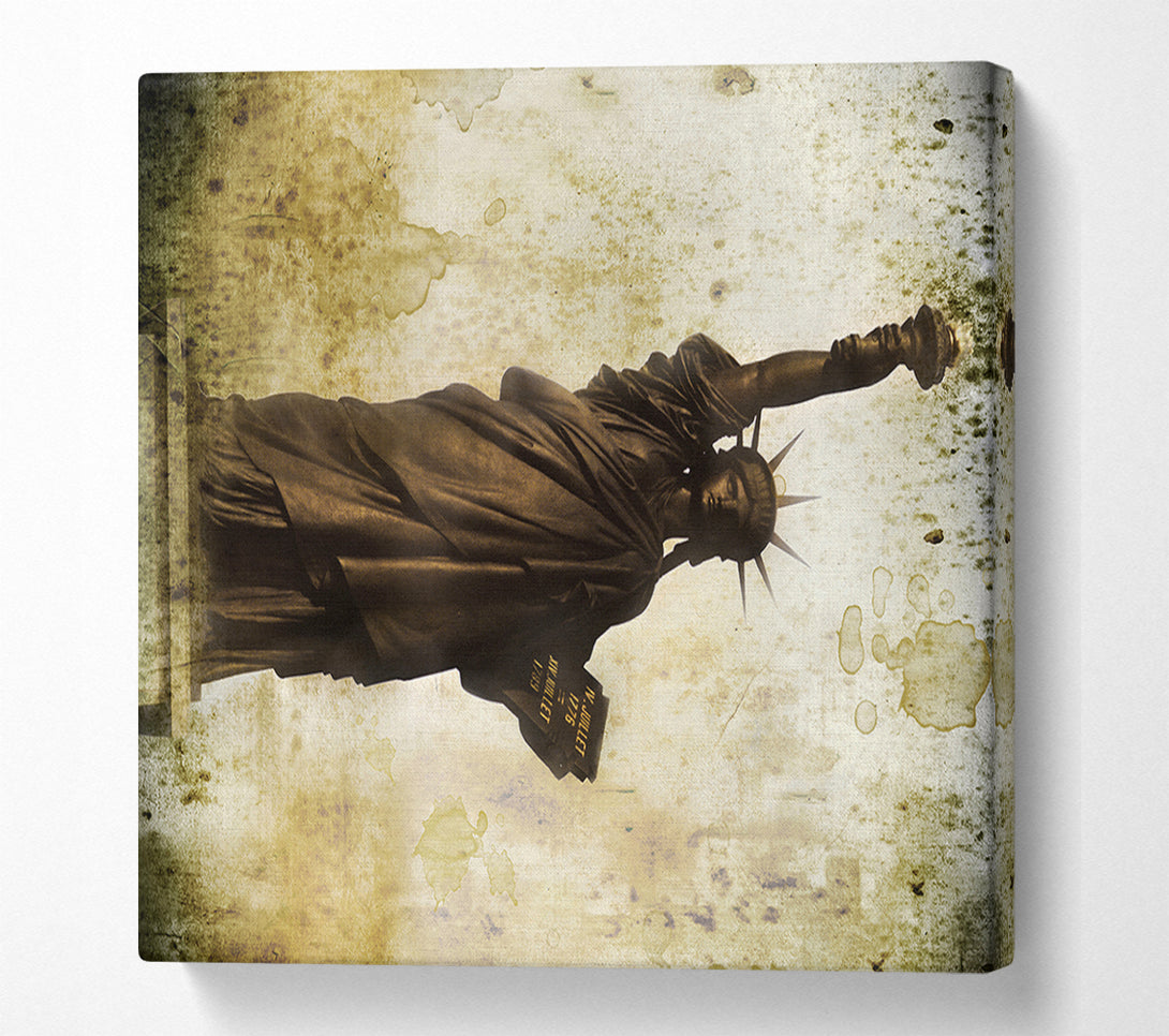  A Canvas Print of Vintage Statue of Liberty Canvas Wall Art