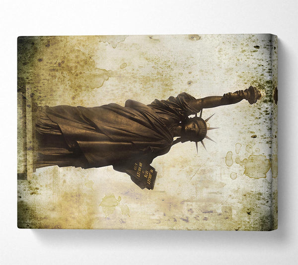  A Canvas Print of Vintage Statue of Liberty Canvas Wall Art