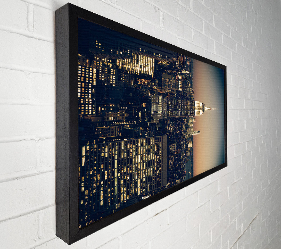  A Canvas Print of Empire State Building Light Up Canvas Art