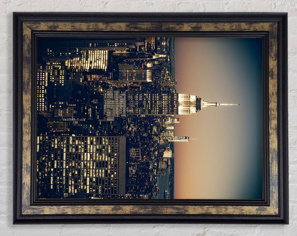 Empire State Building Light Up Framed Print