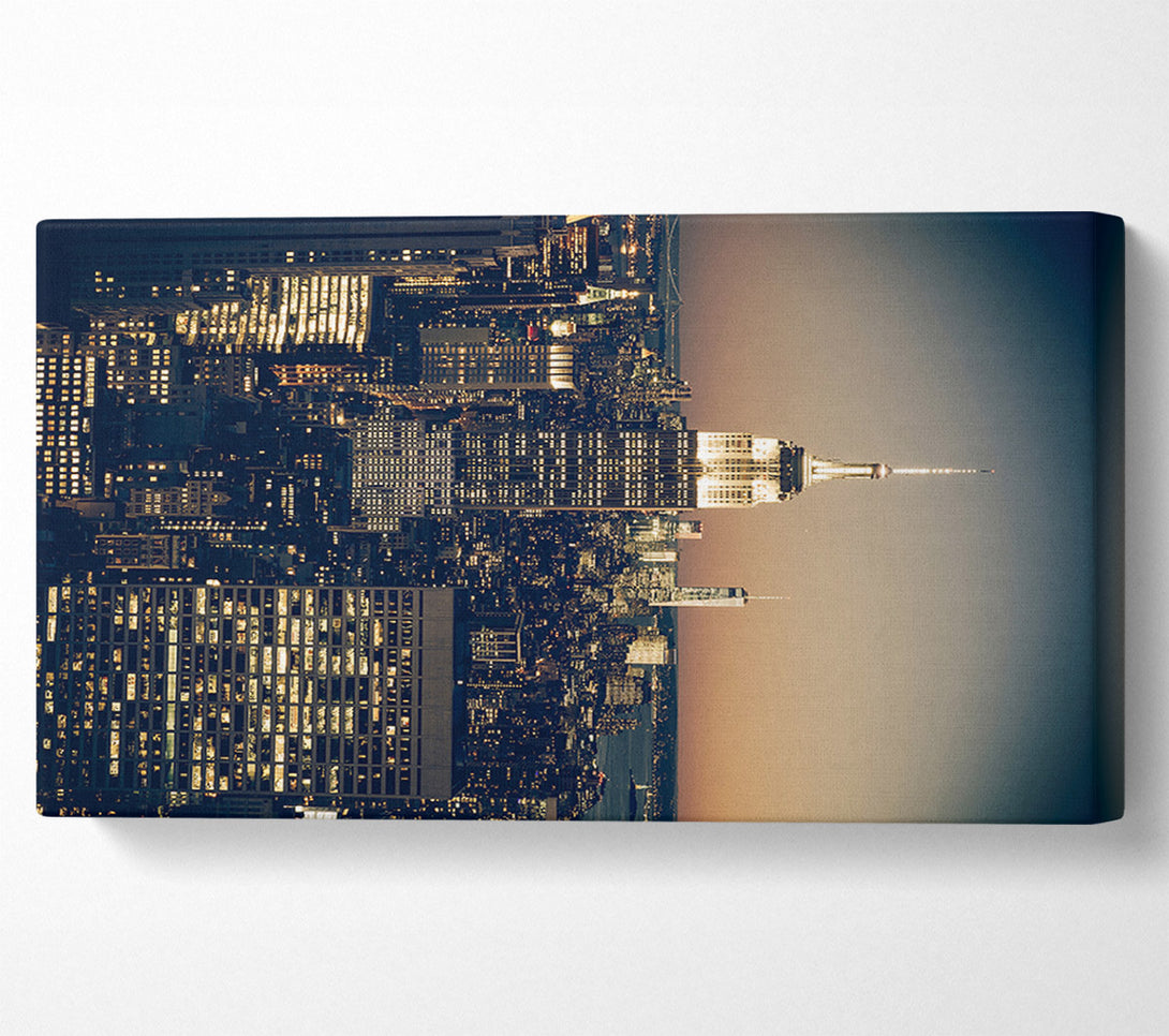  A Canvas Print of Empire State Building Light Up Canvas Art