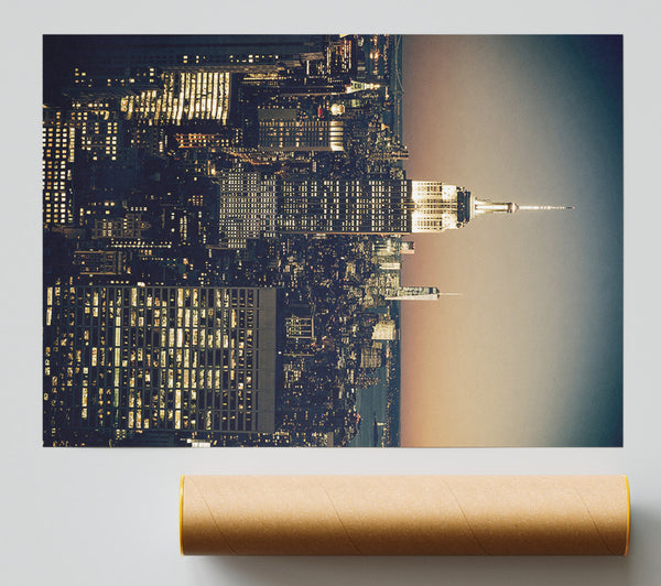 Empire State Building Light Up Giclee Print