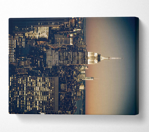  A Canvas Print of Empire State Building Light Up Canvas Art