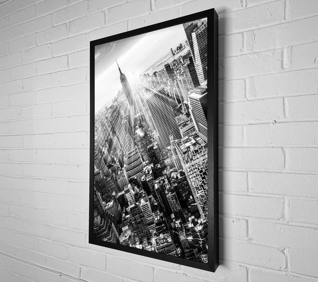  A Canvas Print of Sun Beams Through The Empire State Building Canvas Art
