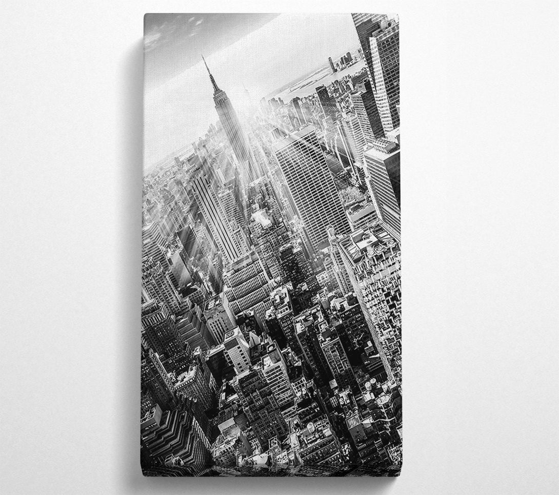  A Canvas Print of Sun Beams Through The Empire State Building Canvas Art
