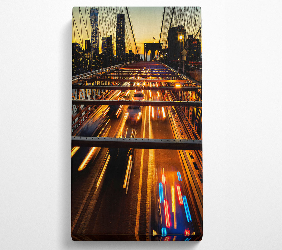  A Canvas Print of Speed Of Light On Brooklyn Bridge 1 Canvas Print