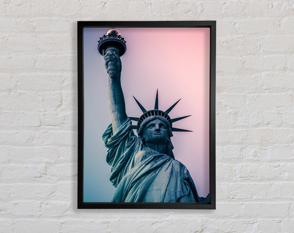 Skies Over The Statue of Liberty Framed Print