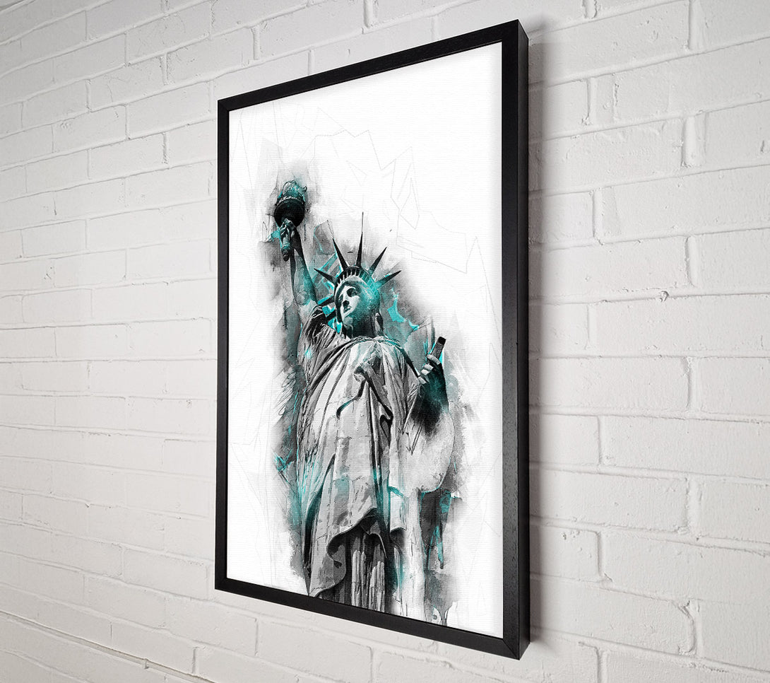  A Canvas Print of Statue of Liberty Blues Canvas Wall Art