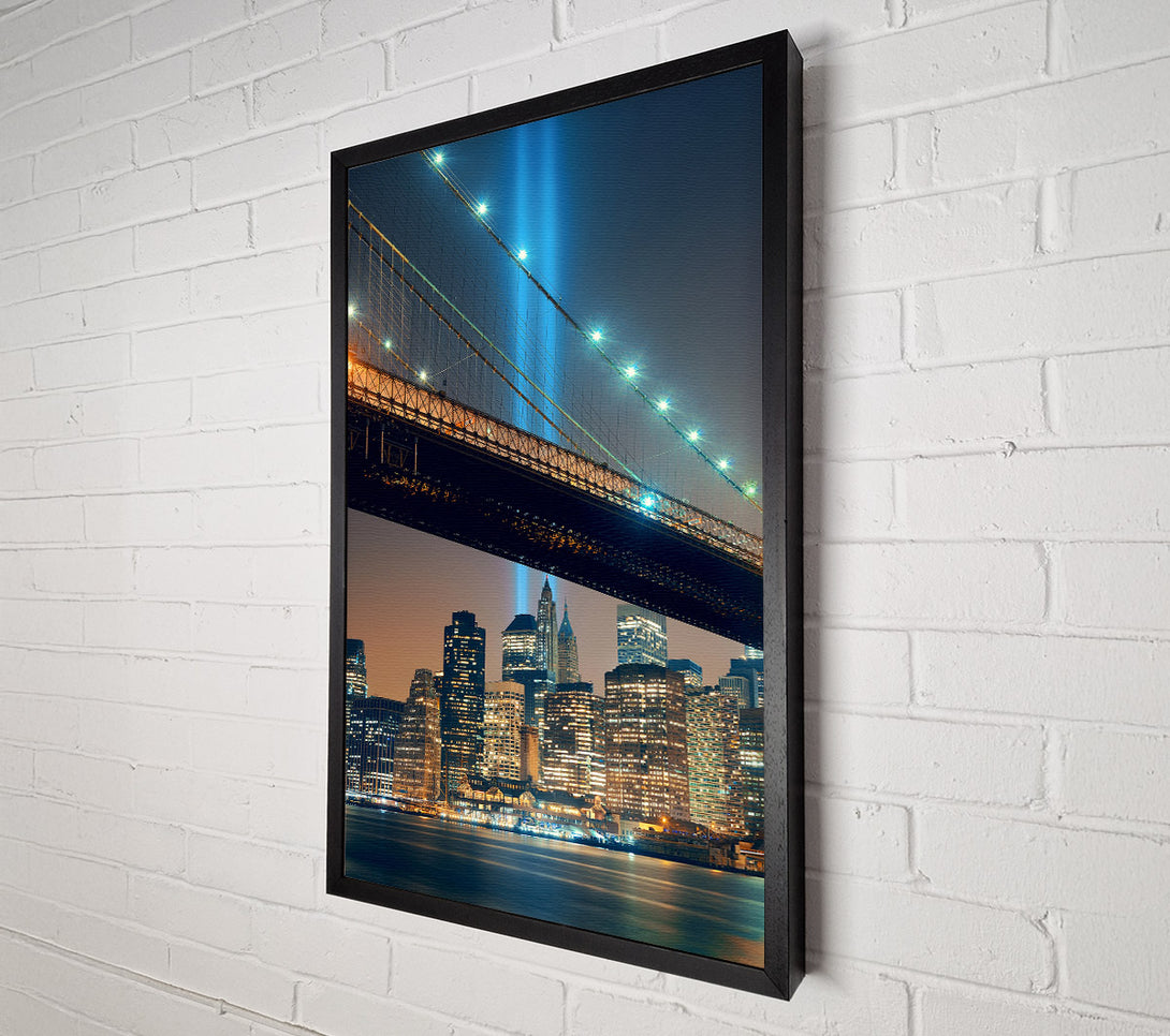  A Canvas Print of Twin Tower Remembrance Through The Bridge Canvas Wall Art