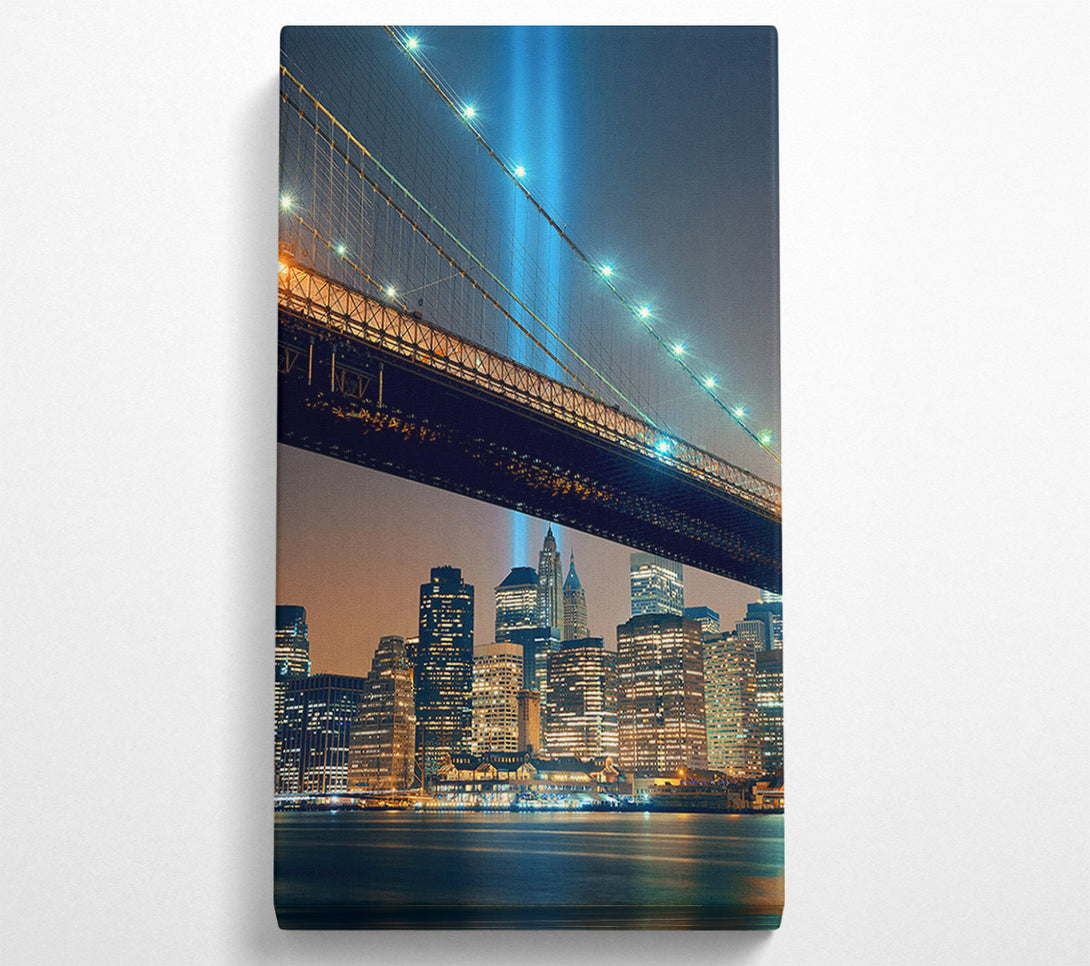  A Canvas Print of Twin Tower Remembrance Through The Bridge Canvas Wall Art