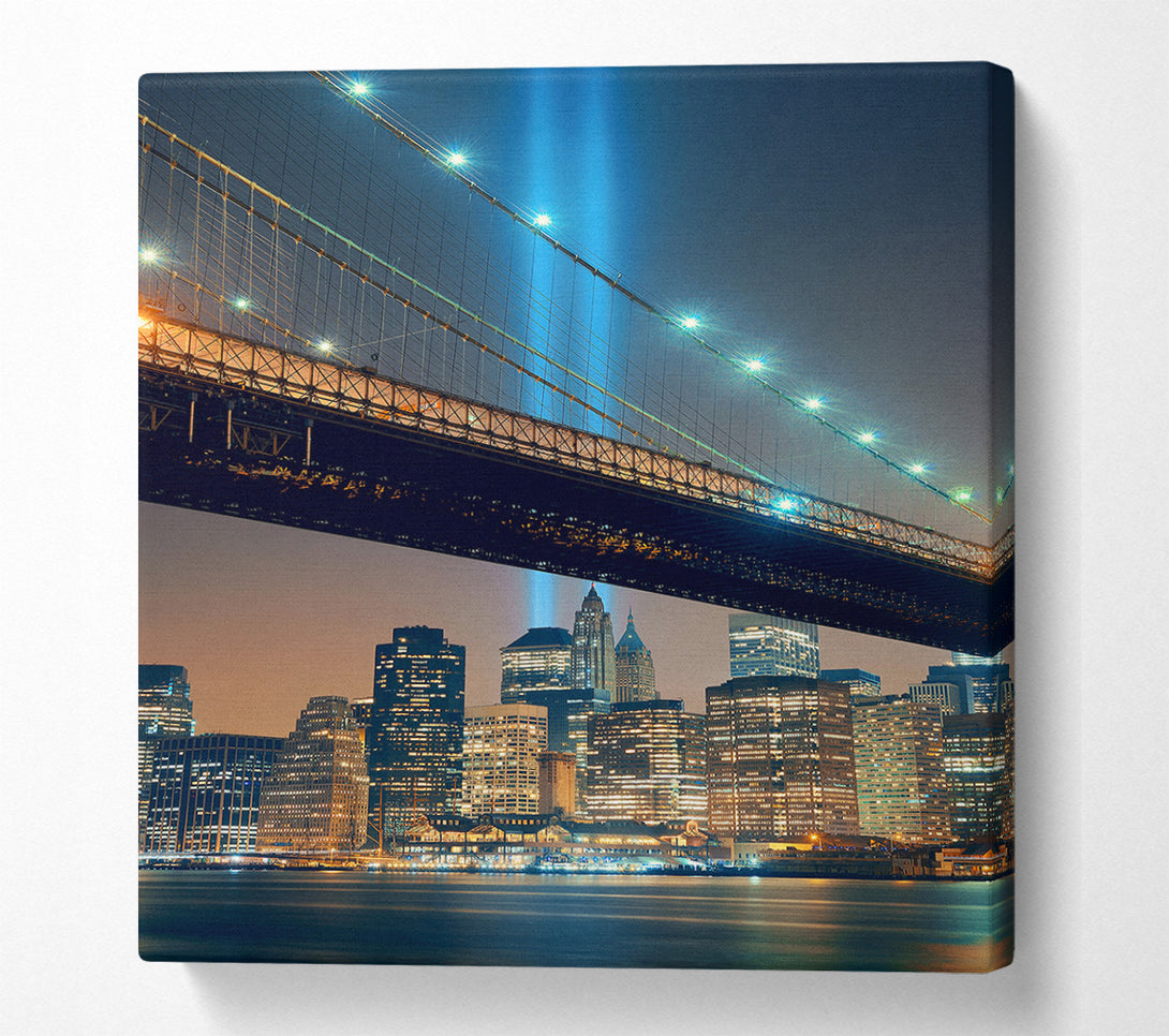 A Canvas Print of Twin Tower Remembrance Through The Bridge Canvas Wall Art