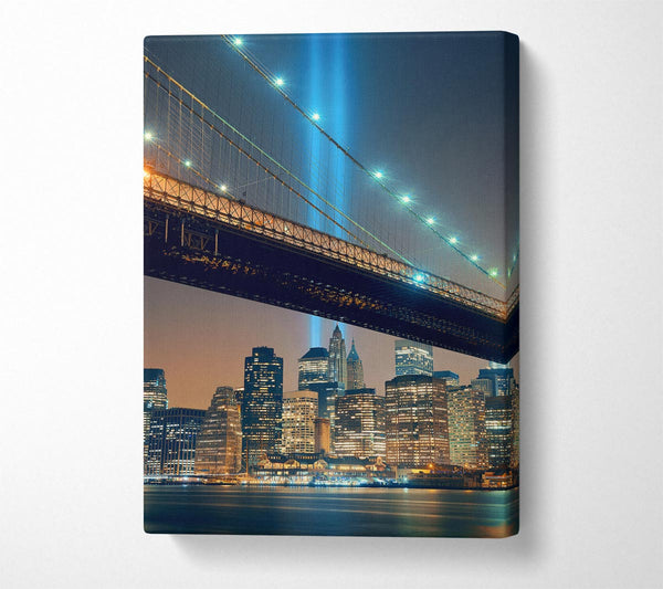  A Canvas Print of Twin Tower Remembrance Through The Bridge Canvas Wall Art