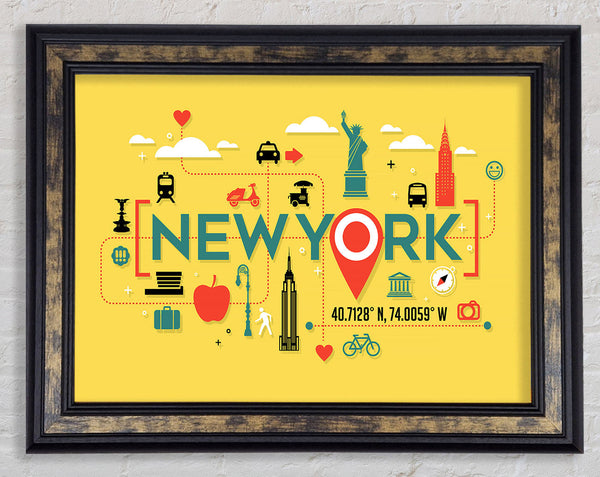 The Route In NYC Framed Print