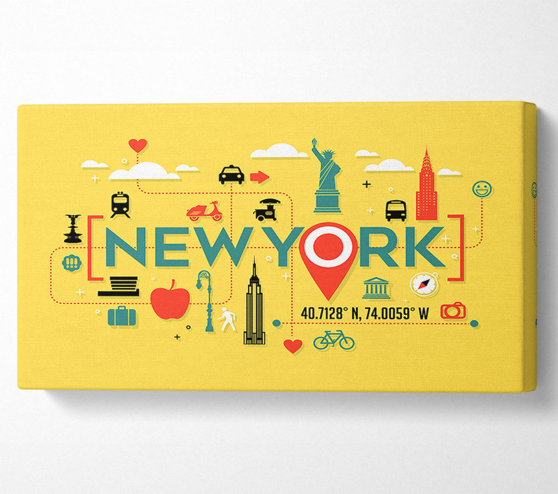  A Canvas Print of The Route In NYC Canvas Wall Art