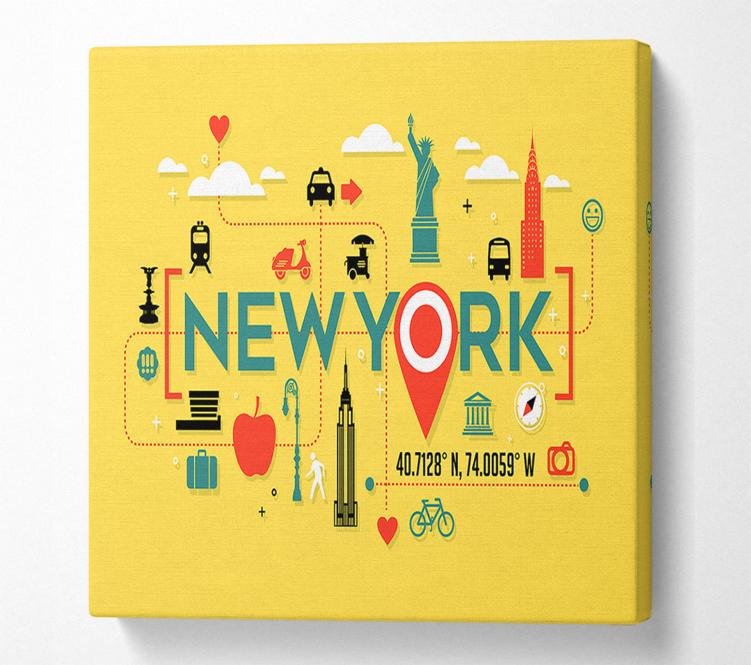  A Canvas Print of The Route In NYC Canvas Wall Art