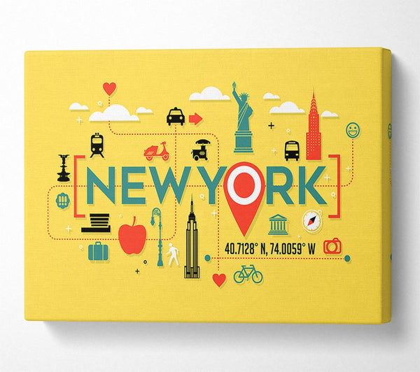  A Canvas Print of The Route In NYC Canvas Wall Art