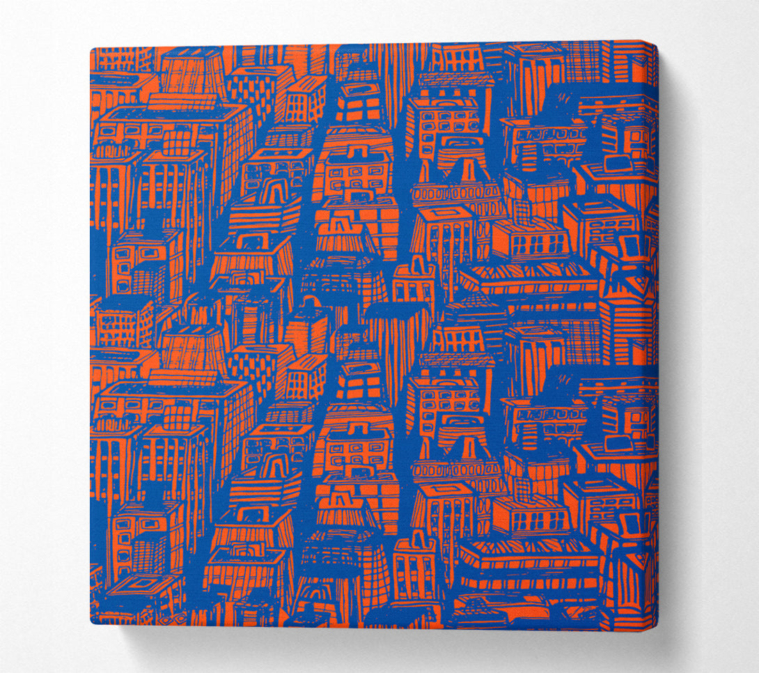  A Canvas Print of Retro Building Blokes Canvas Print