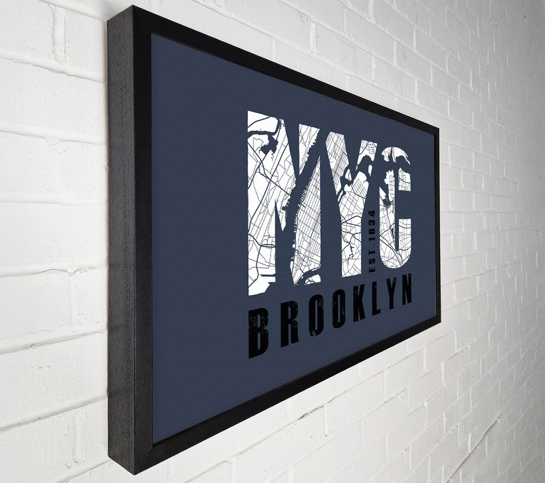  A Canvas Print of Retro map Of The City 4 Canvas Print